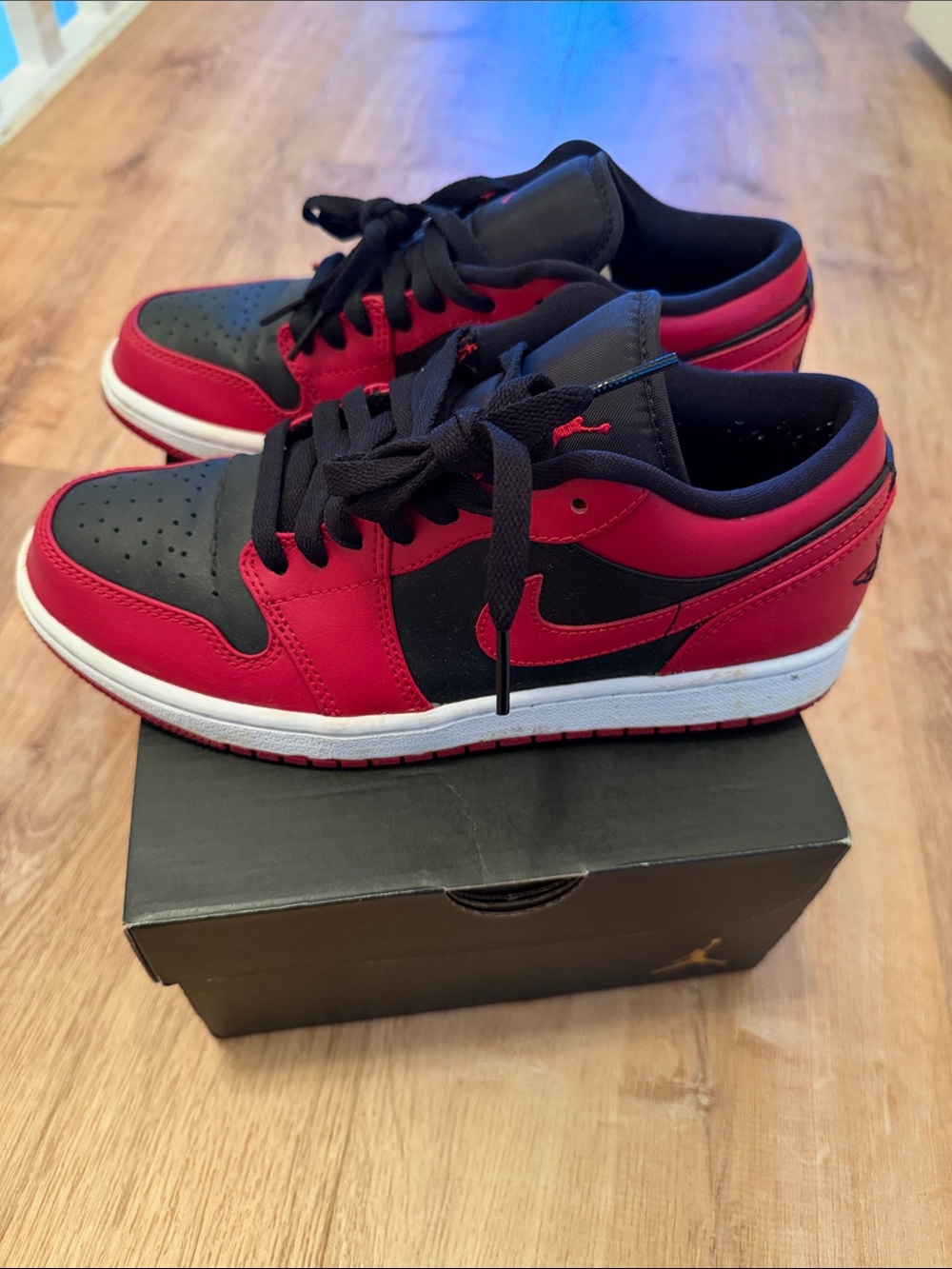 Nike Air Jordan 1 Low - Black/Red Men's Sneakers